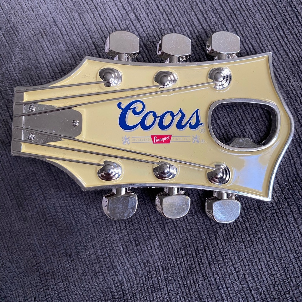 COORS BANQUET GUITAR BELT BUCKLE